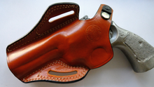 Load image into Gallery viewer, Leather Basket Weave OWB Holster for Smith and Wesson 686 357 Magnum 4 inch (R.H)